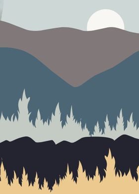 flat design mountain