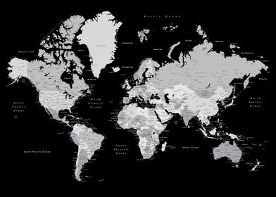 Detailed world map Joseph