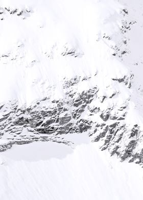 Alpine glacier snow