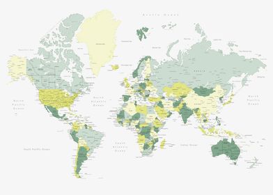 Detailed world map Kapueo