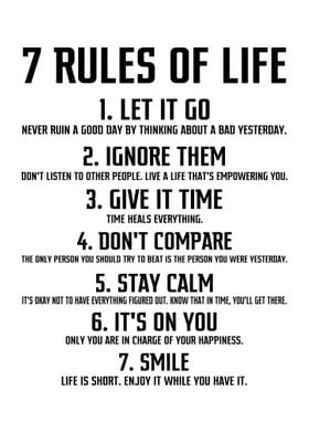 7 Rules of Life White