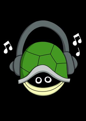 Turtle in Shell Headphones