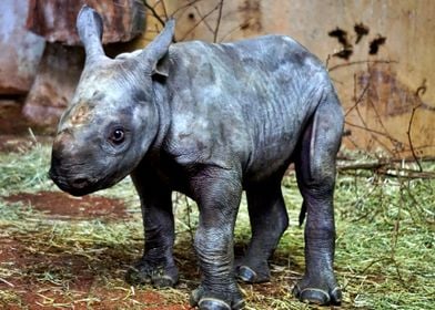 Cute baby rhino