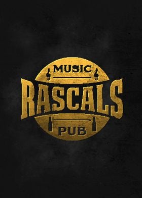 music rascal pub rock logo