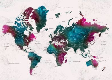 Detailed world map Iskha