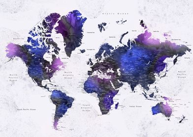 Detailed world map Kayhour