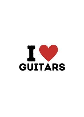 I Love Guitars Simple