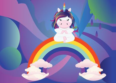 Unicorn rainbow meditation