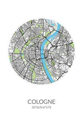 Cologne Circle City Map