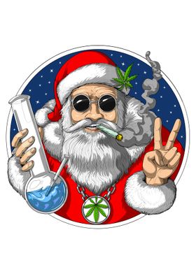 Santa Smoking Weed