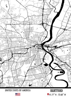 Hartford USA Map