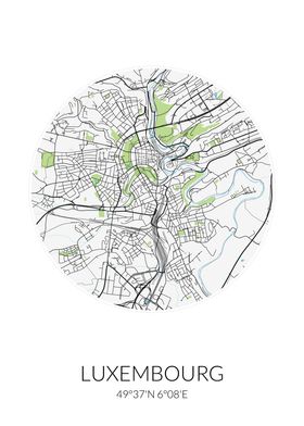 Luxembourg Circle City Map