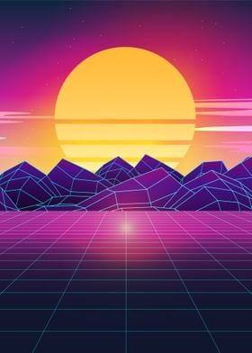 Flashback Sunset Retrowave