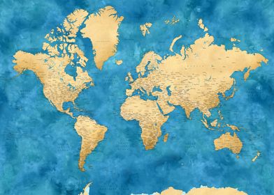 Detailed world map Ernestt