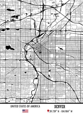 Denver USA Map