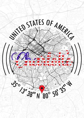 Charlotte USA Map