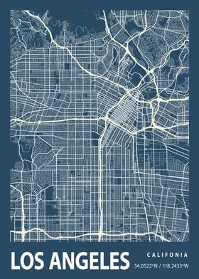 Blueprint map Los Angeles