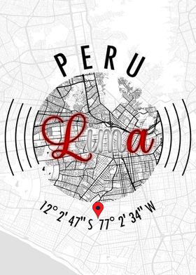 Lima PERU Map