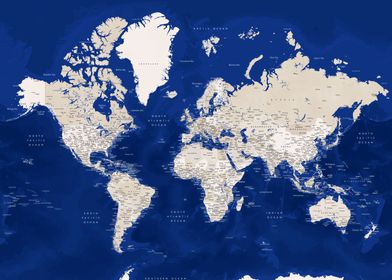 Detailed world map Kameryn