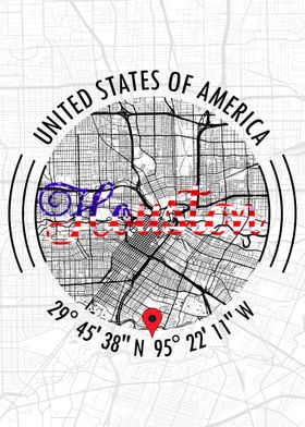 Houston USA Map