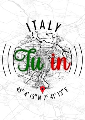Turin ITALY Map