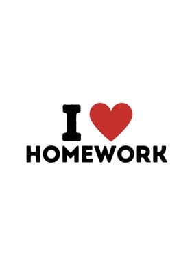 I Love Homework Simple