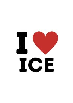 I Love Ice Simple Heart