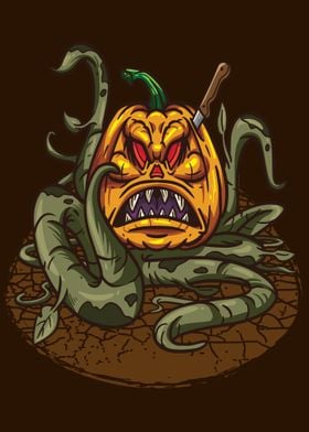 Halloween Pumpkin Monster