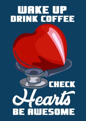 Drink Coffee Check Hearts