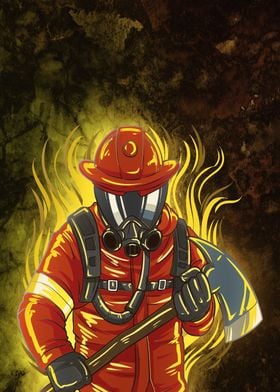 Fireman Art