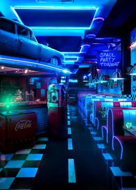 80s Neon Diner