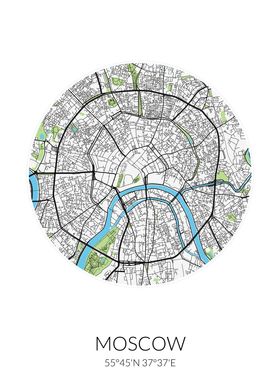 Moscow Circle City Map