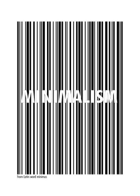 MINIMALISM Barcode White