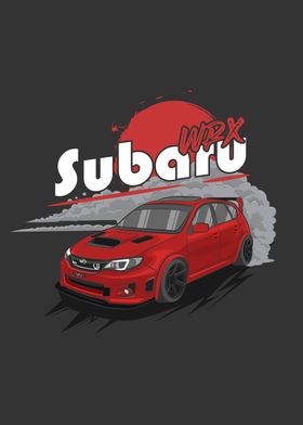 sti wrx jdm car burnout