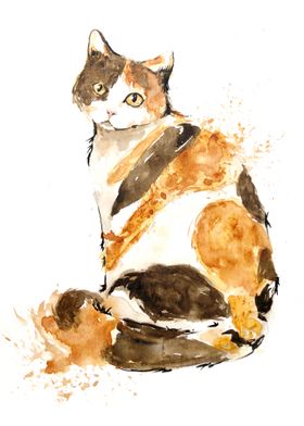 Cat Watercolor