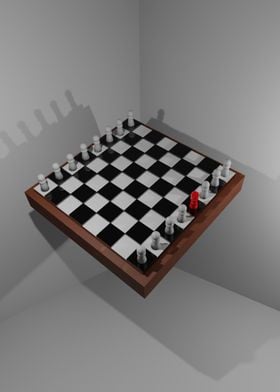 Chess pawn red