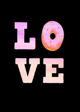 Donuts Love Heart Love