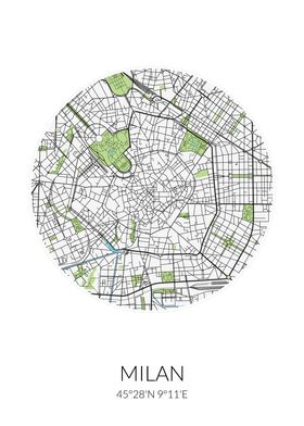 Milan Circle City Map