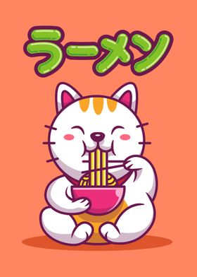 Kawaii Ramen Cat