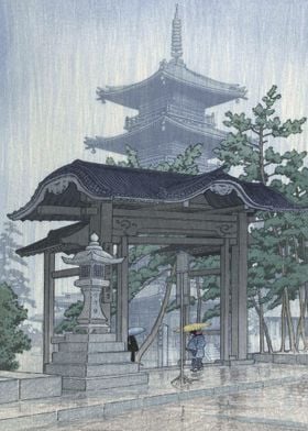 Zentsuji Temple In Rain