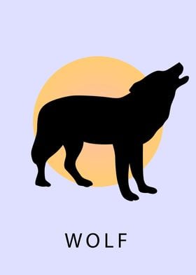 Silhouette of Wolf
