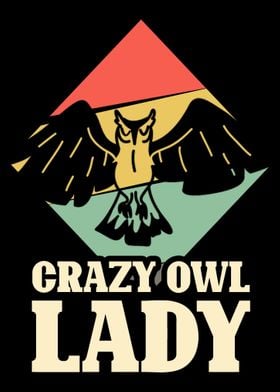 Crazy Owl Lady Night Owl