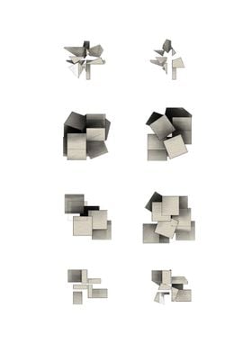 Intersected cubes