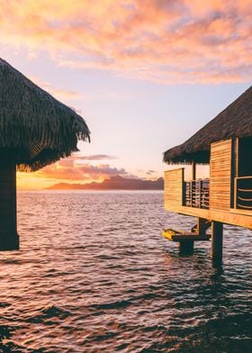 Sunset Between Bungalows