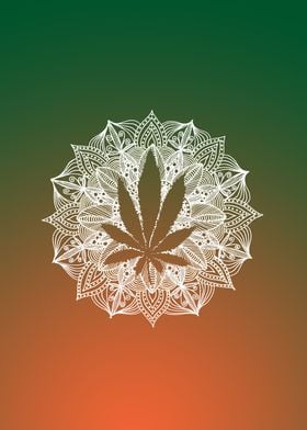 Mandala Cannabis Leaf
