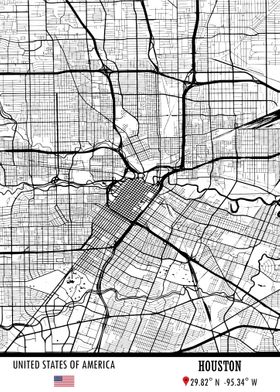 Houston USA Map