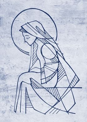 Virgin Mary illustration