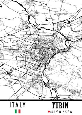 Turin ITALY Map
