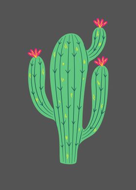 Cactus Flower Plant Poster