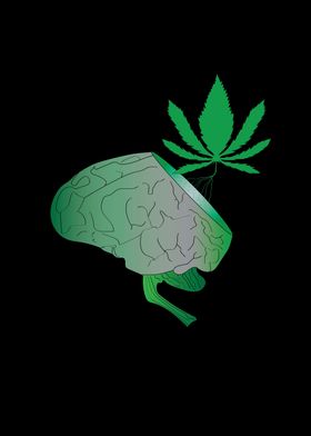 Brain marijuana weed